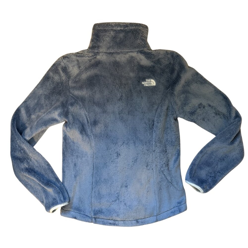 The North Face Blue-Gray Fuzzy Jacket Women’s XS Full Zip - Picture 2 of 6